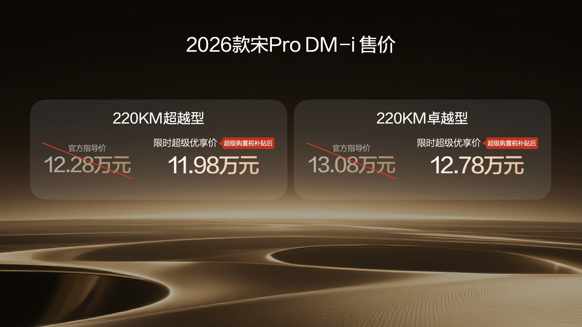 2026款宋Pro DM-i 220km版上市续航智能双升级重塑A级插混SUV新标杆(图1)